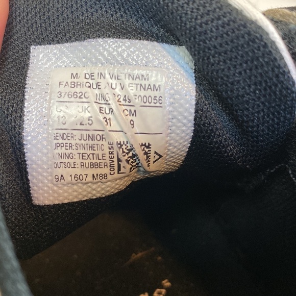 Converse All Star Black Canvas Sneakers Size 13 - Picture 12 of 16